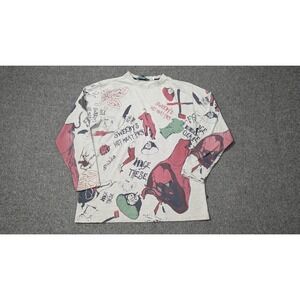 Vtg Artful Dodger Shirt 2XL Y2K Sweeney Todd Meat Pies Graphic AOP Horror Goth